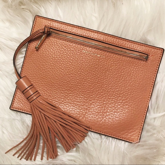 Rebecca Minkoff Handbags - Rebecca Minkoff Camel Brown Leather Tassel Pouch